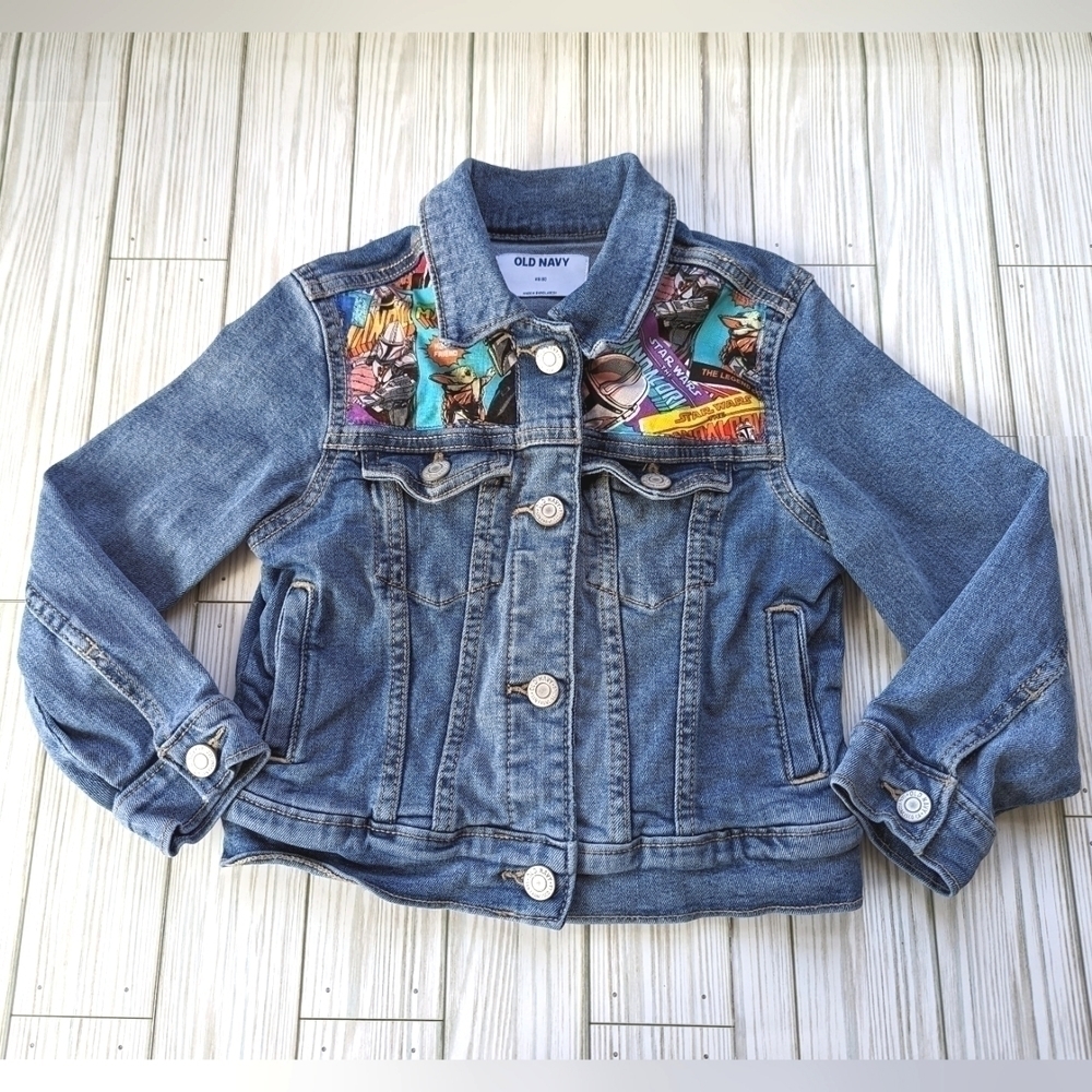 The Mando Jacket Custom Made Star Wars Denim Jacket in Blue Size XS 5T NWT